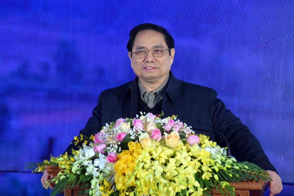 Thủ tướng Phạm Minh Chính dự lễ khánh thành dự án cao tốc Cao Bồ - Mai Sơn - Ảnh 1.
