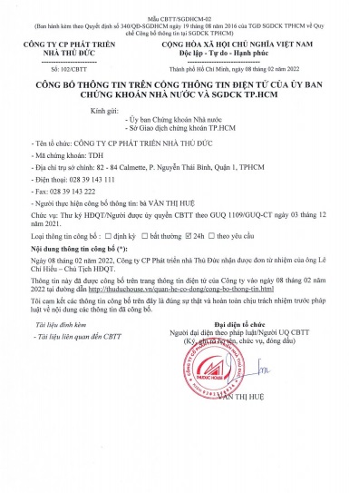 Ông Lê Chí Hiếu xin từ nhiệm chức vụ Chủ tịch Thuduc House - Ảnh 2.