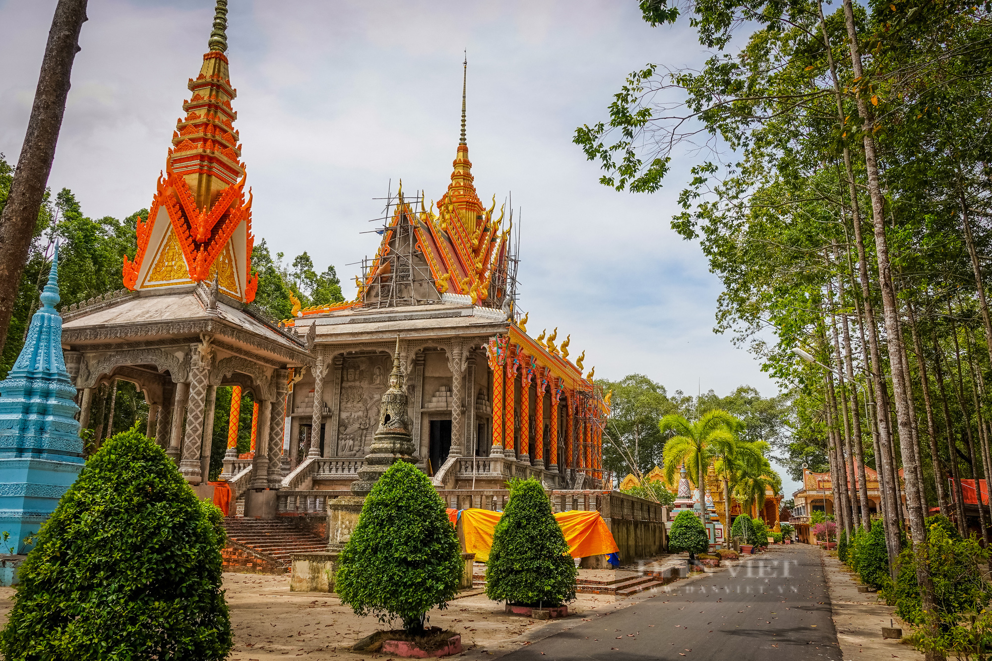 Ngôi chùa Khmer trăm năm tuổi với hàng trăm cây sao cổ thụ “độc” nhất Sóc Trăng - Ảnh 6.