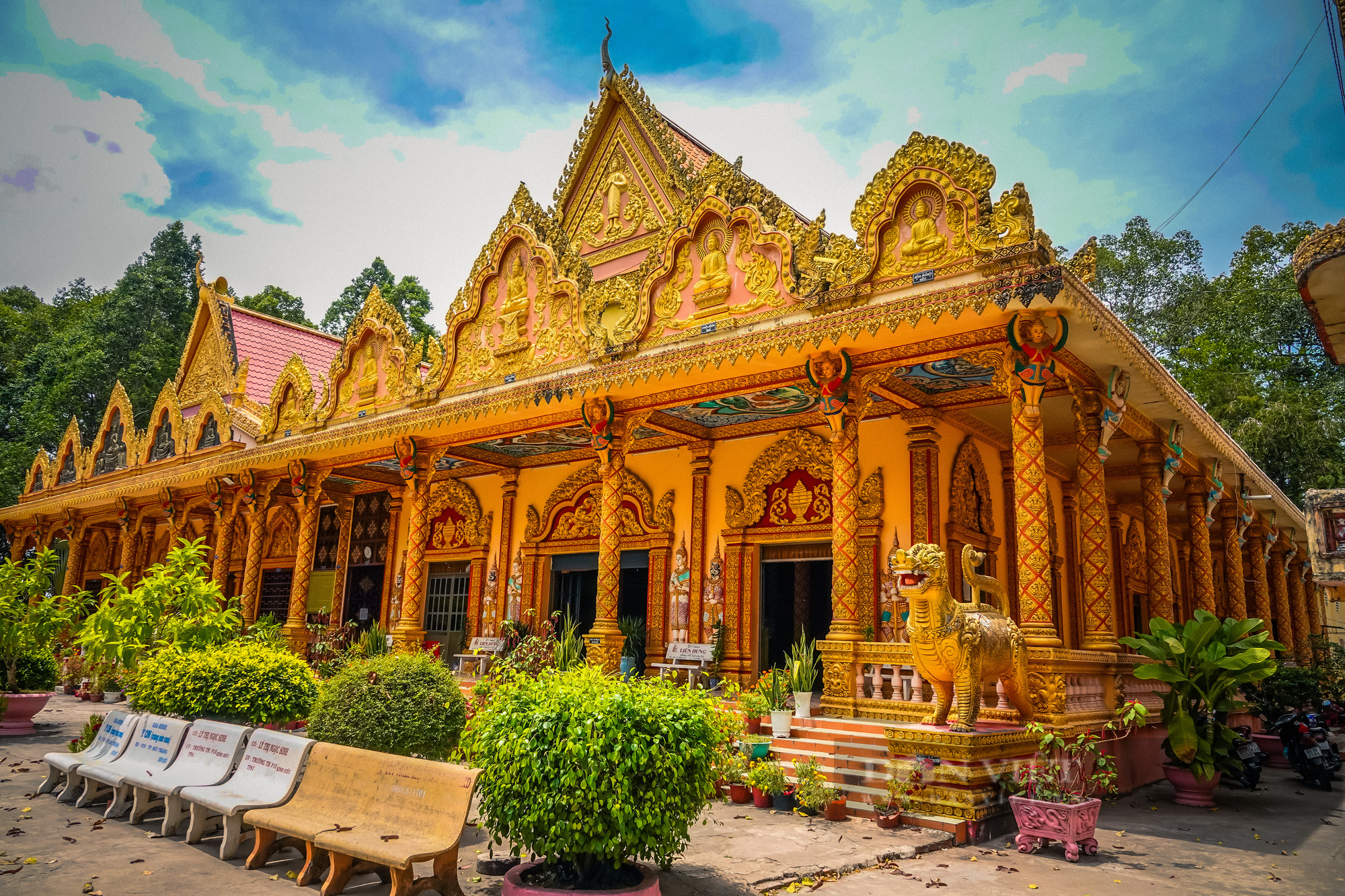 Ngôi chùa Khmer trăm năm tuổi với hàng trăm cây sao cổ thụ “độc” nhất Sóc Trăng - Ảnh 7.