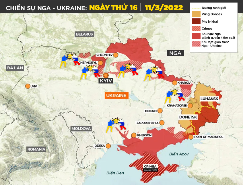 Chiến sự Nga - Ukraine ngày 12/3: Kiev sẵn sàng cho trận chiến lớn, thực phẩm chỉ còn đủ trong 2 tuần - Ảnh 2.