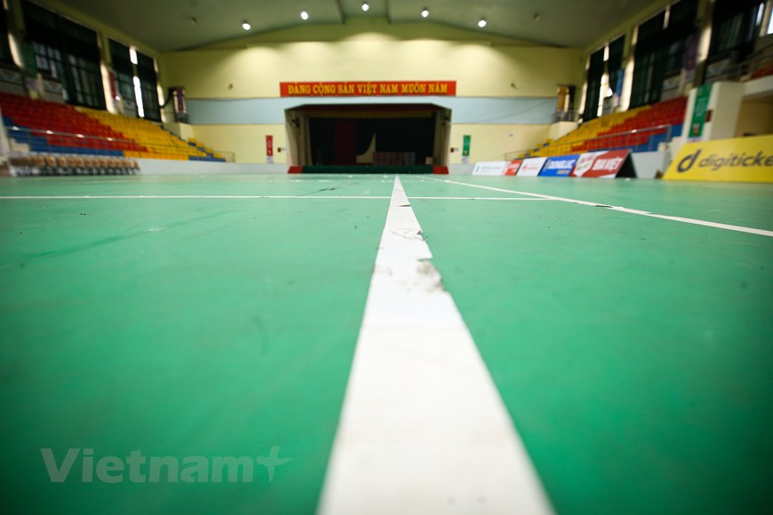 Cận cảnh nhà thi đấu ở ngoại thành Hà Nội gấp rút chuẩn bị cho SEA Games 31 - Ảnh 11.