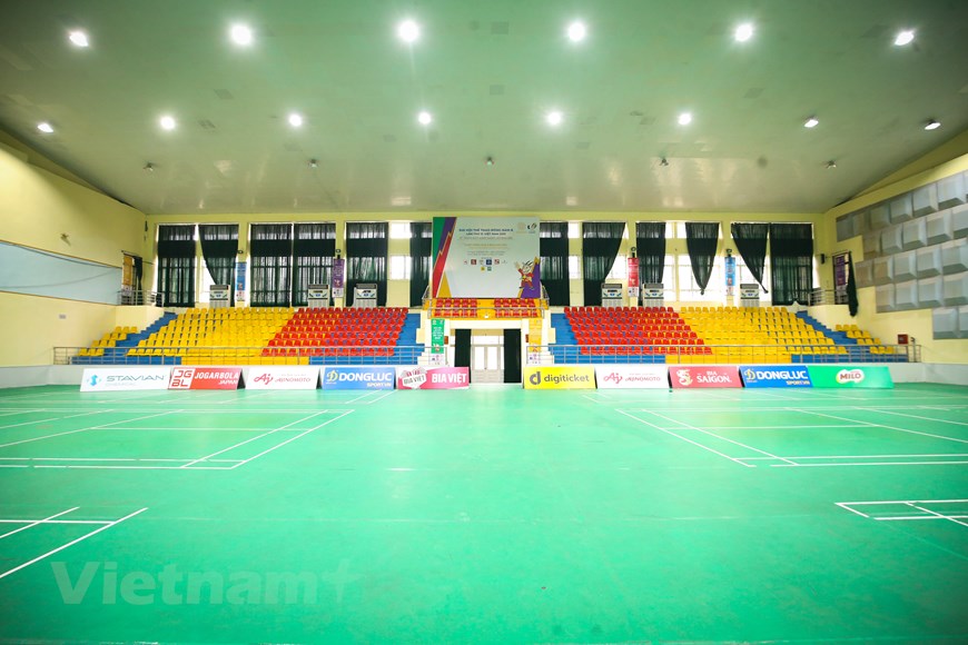 Cận cảnh nhà thi đấu ở ngoại thành Hà Nội gấp rút chuẩn bị cho SEA Games 31 - Ảnh 7.