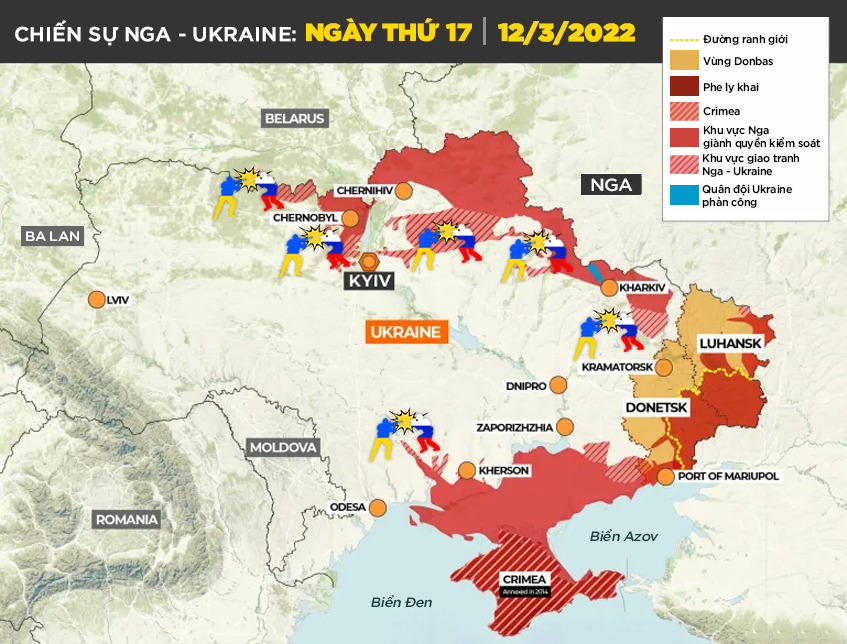 Chiến sự Nga-Ukraine 13/3: Quân Nga đang bao vây quanh Kiev, Zelensky muốn đàm phán với Nga - Ảnh 2.