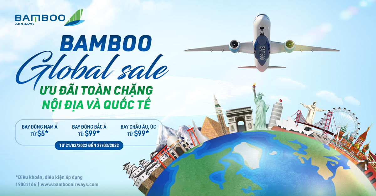 Bamboo Airways tưng bừng ưu đãi mở cửa bầu trời, bay quốc tế chỉ từ 5 USD - Ảnh 1.