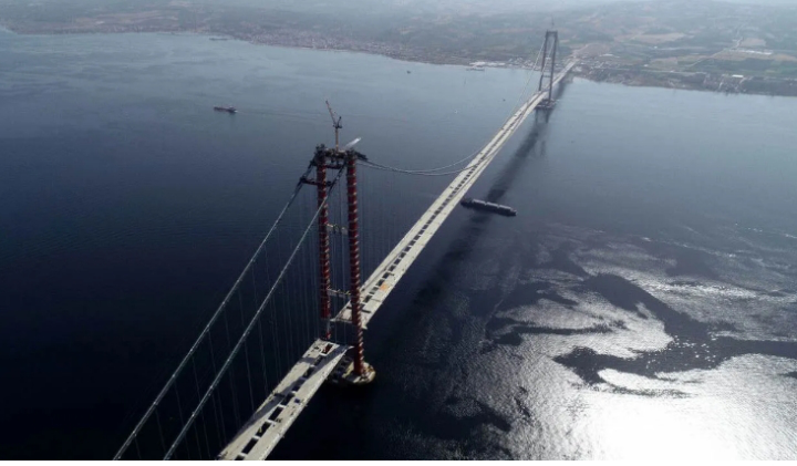 Hình ảnh cây cầu treo dài nhất thế giới nối lục địa Á - Âu  - Ảnh 6.