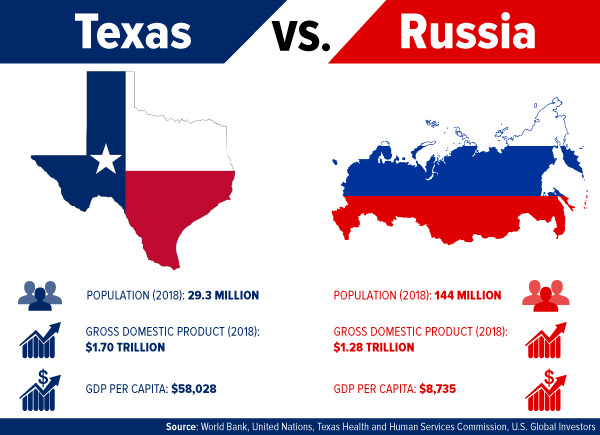 Đây là những lý do khiến kinh tế Nga chỉ là &quot;chú gấu nhỏ&quot; so với cường quốc Mỹ - Ảnh 2.