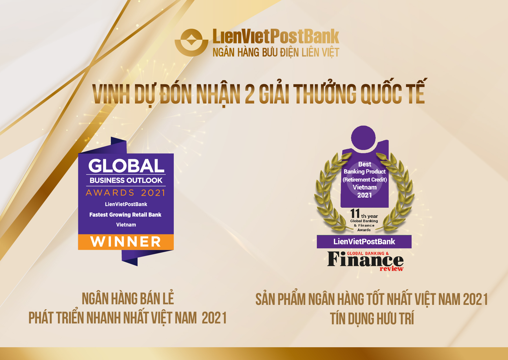 LienVietPostBank vinh dự nhận 2 giải thưởng quốc tế uy tín - Ảnh 1.