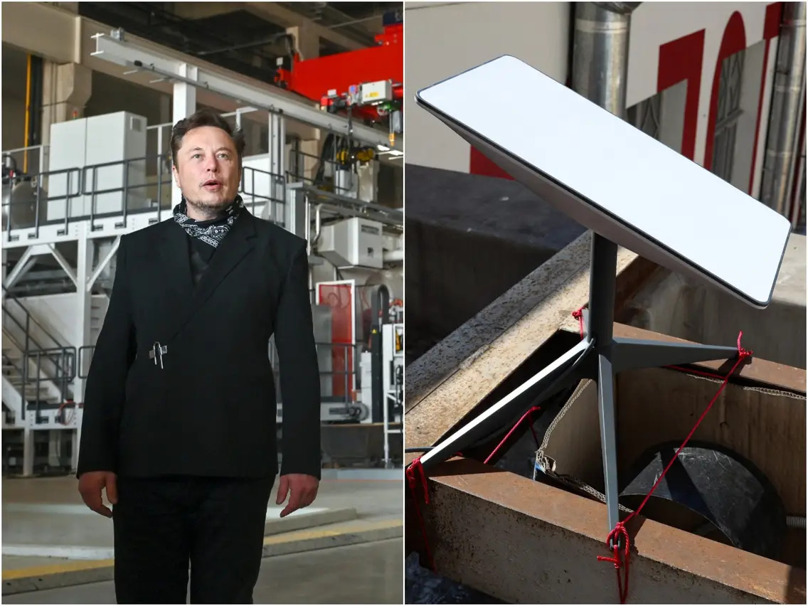 Hệ thống này đang được sử dụng trong bối cảnh Nga xâm lược đất nước, với việc Giám đốc SpaceX, Elon Musk đã gửi hàng loạt bộ dụng cụ Starlink theo yêu cầu trực tiếp từ các quan chức Ukraine. Ảnh: @AFP.