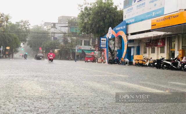 Quảng Ngãi: Mới đợt mưa đầu mùa, nhiều khu vực nội thành đã no nước  - Ảnh 3.