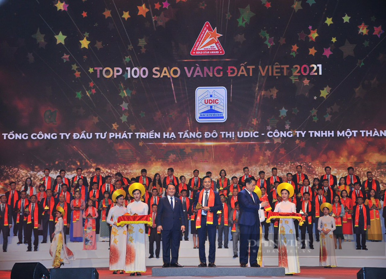 UDIC đón danh hiệu Giải thưởng Sao Vàng đất Việt năm 2021 - Ảnh 1.