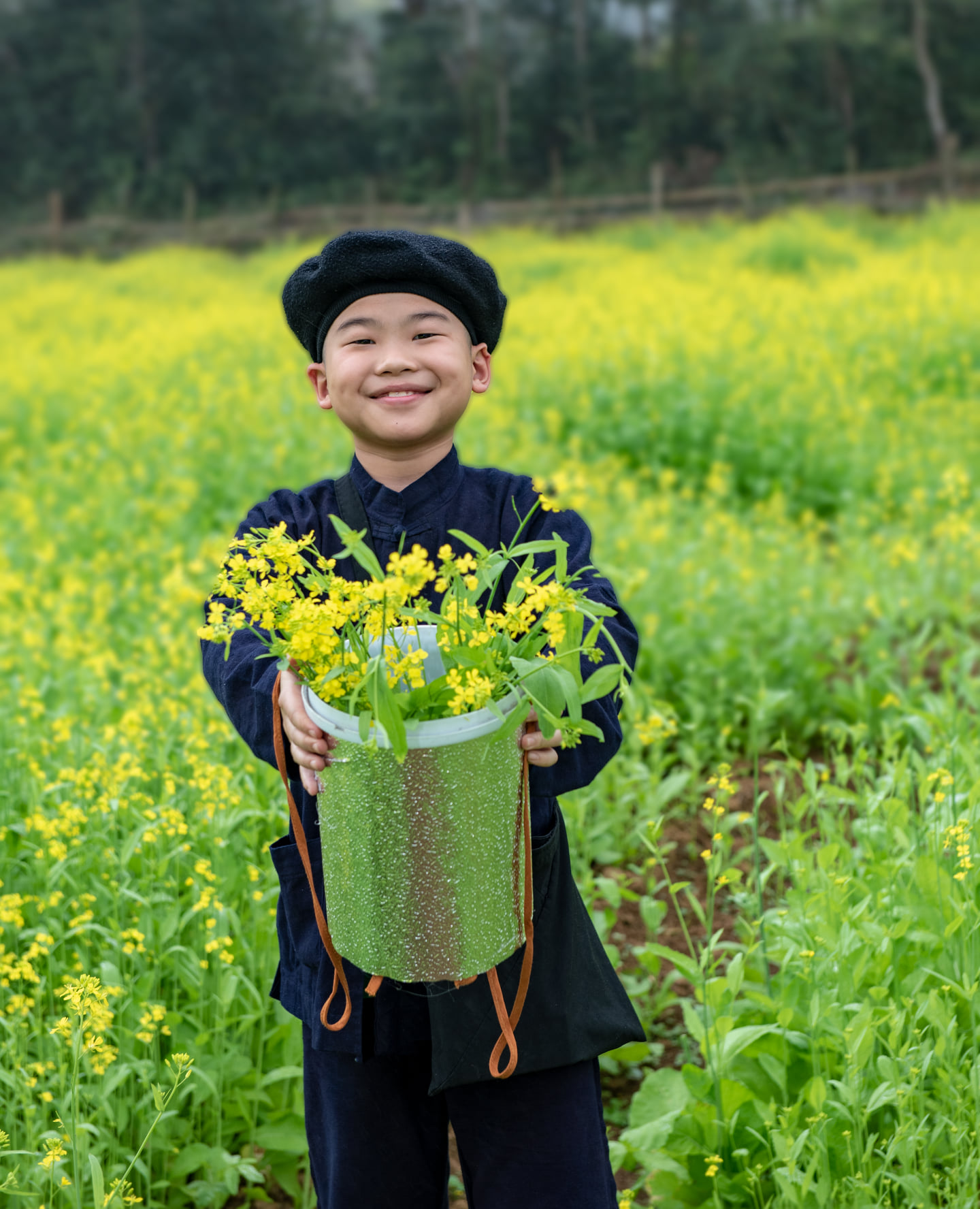 Đẹp ngất ngây mùa cải vàng tại Trùng Khánh, Cao Bằng - Ảnh 3.