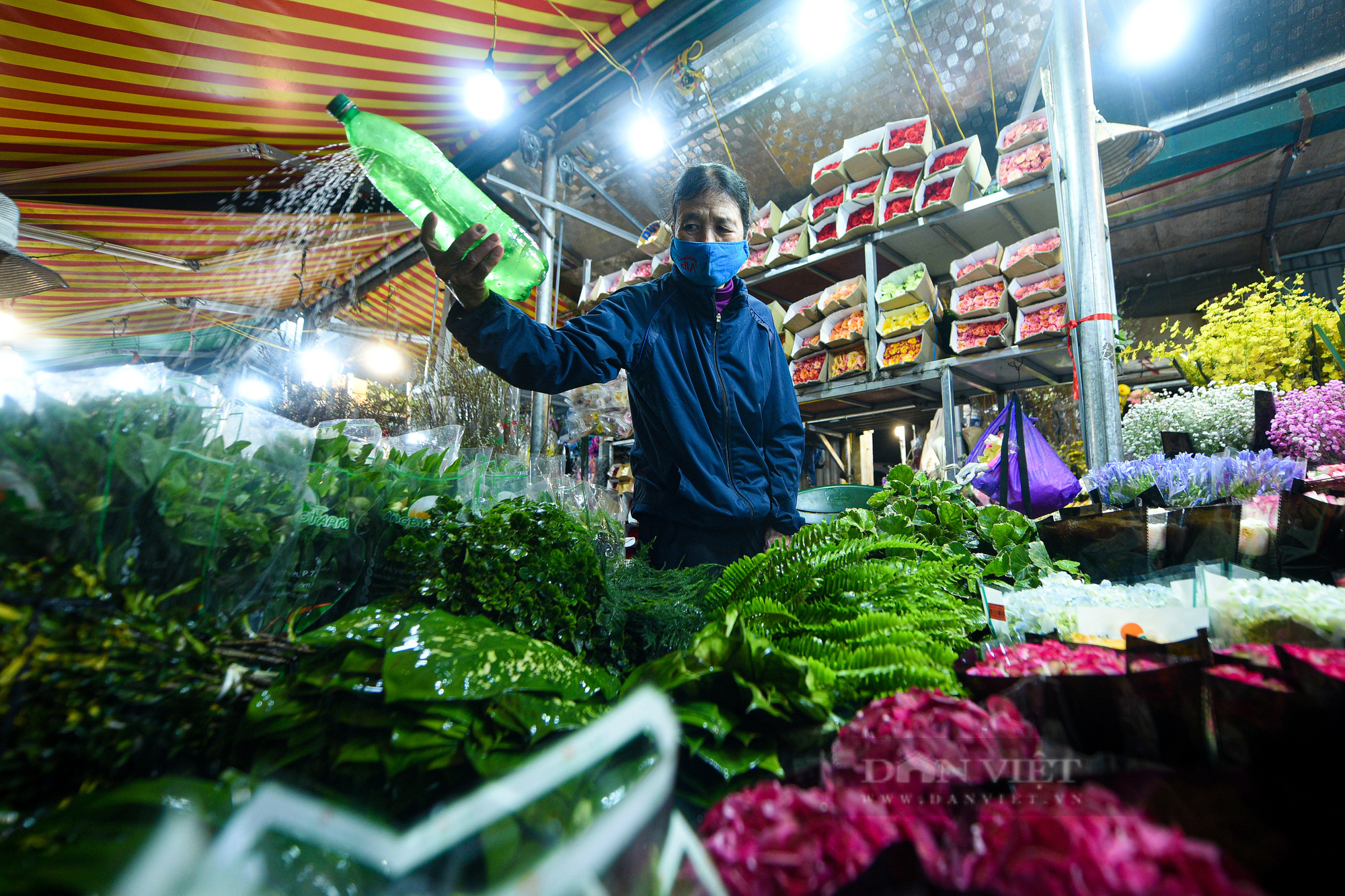 Chợ hoa lớn nhất Hà Nội vắng khách trước ngày 8/3: Giá hoa giảm hơn một nữa, tiểu thương ngủ gật vì vắng khách - Ảnh 7.
