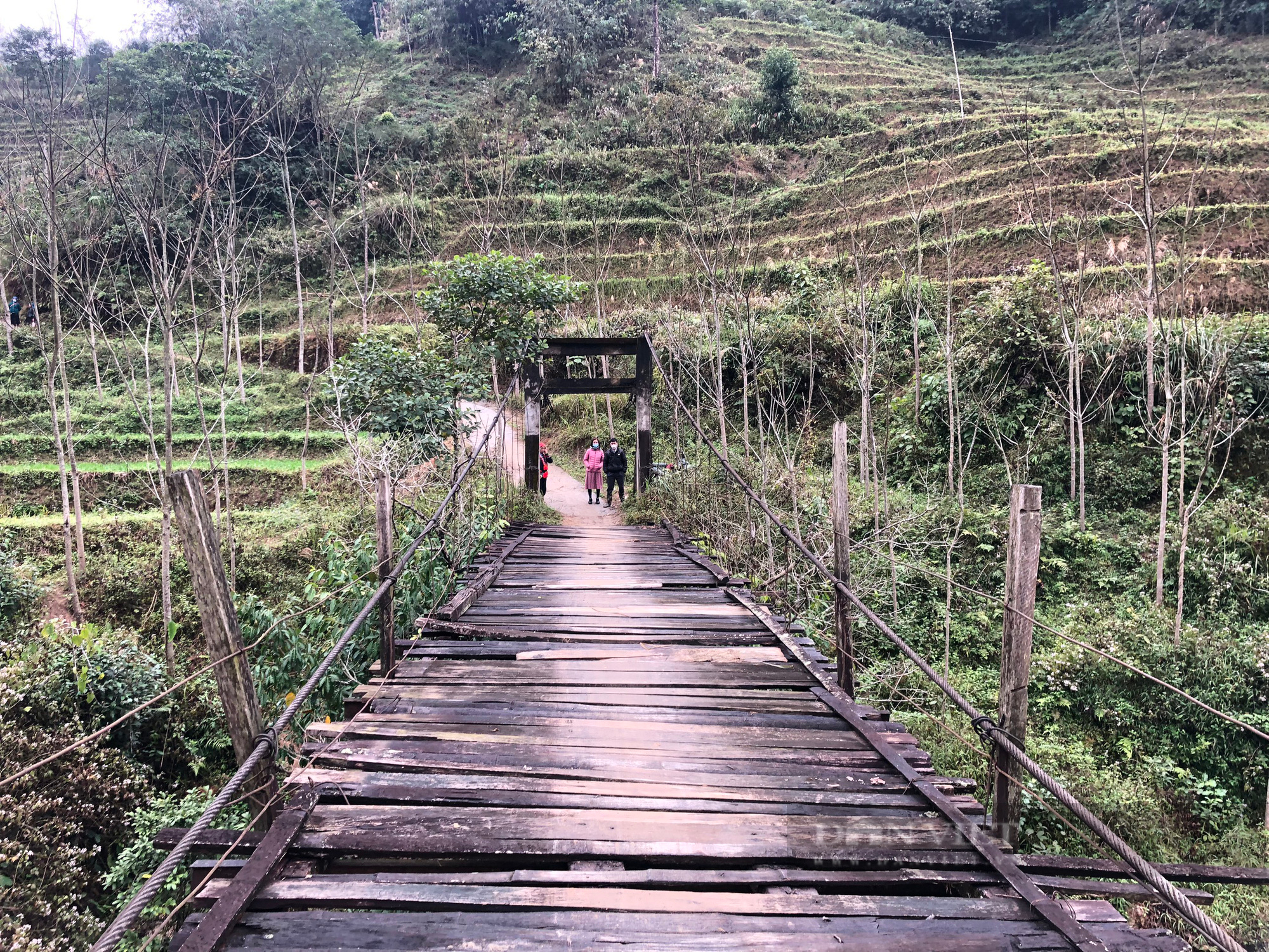 Hà Giang: Cây cầu gỗ mục nát nằm chênh vênh trên suối “kêu cứu” - Ảnh 4.