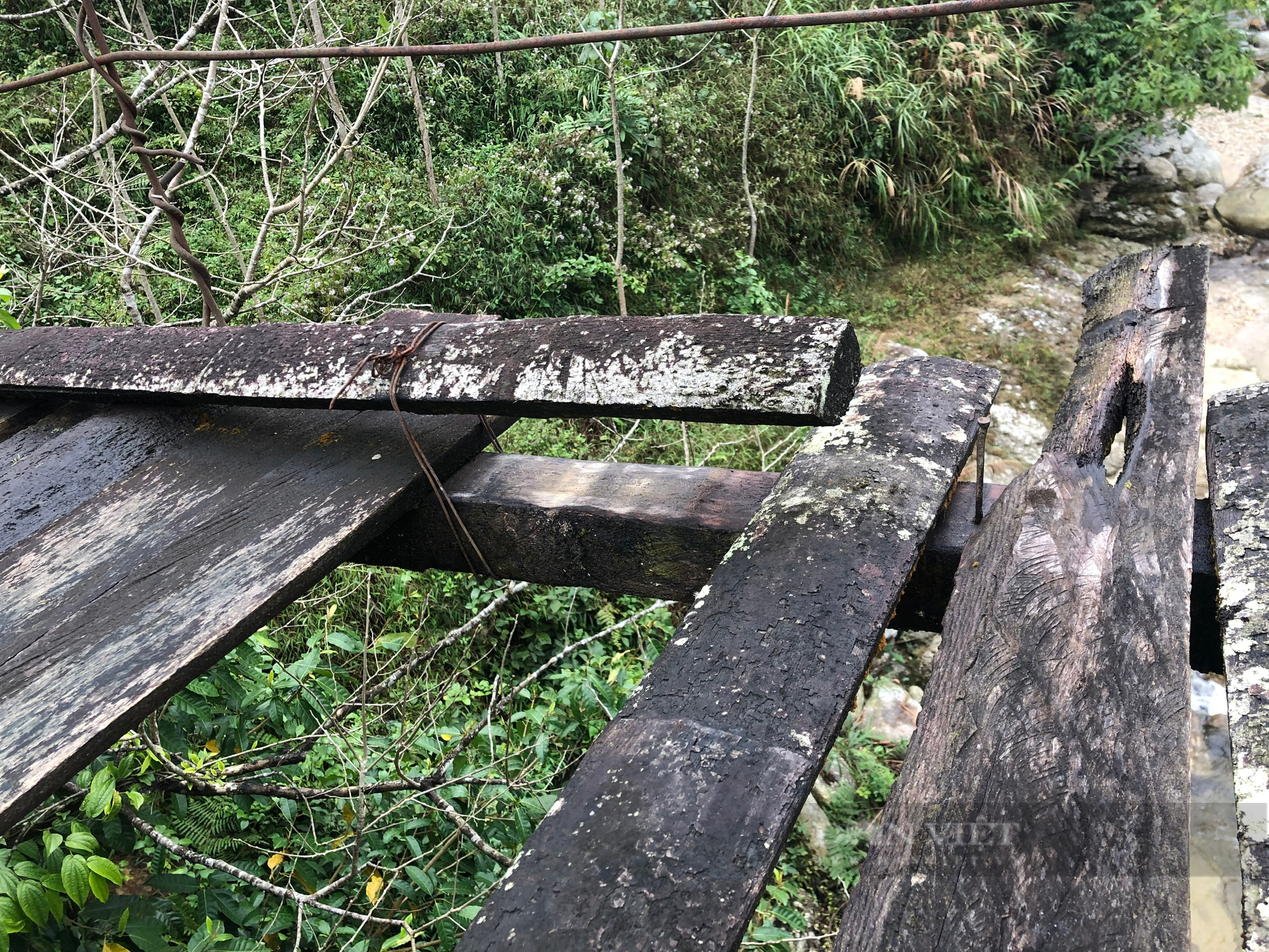 Hà Giang: Cây cầu gỗ mục nát nằm chênh vênh trên suối “kêu cứu” - Ảnh 5.