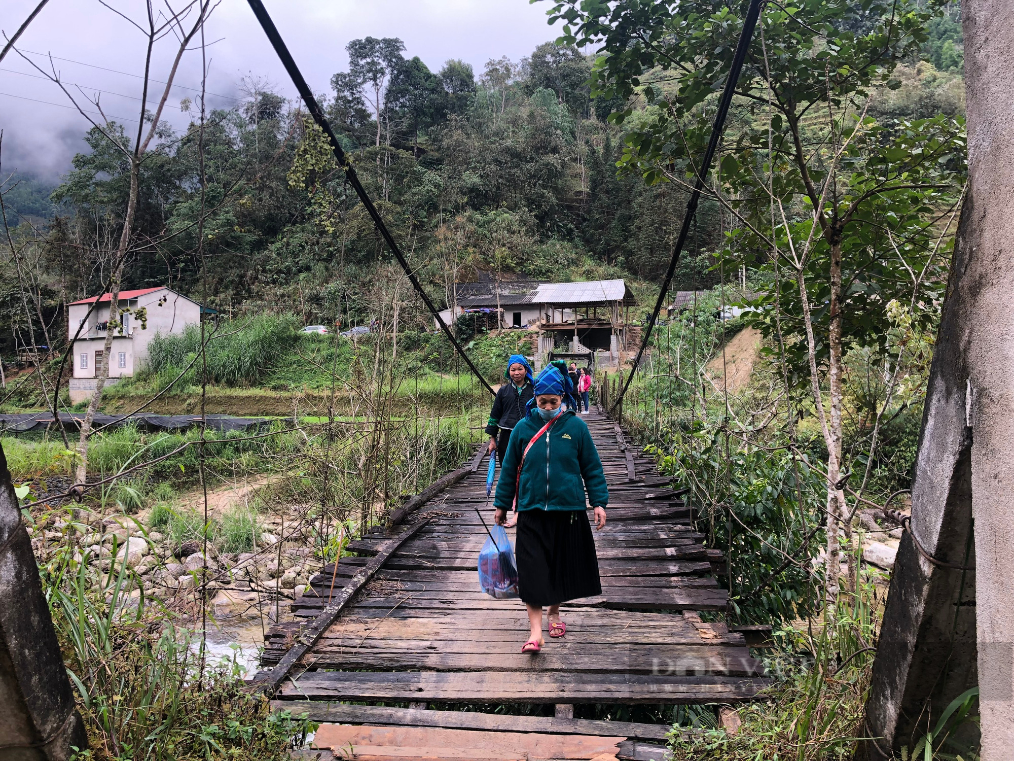 Hà Giang: Cây cầu gỗ mục nát nằm chênh vênh trên suối “kêu cứu” - Ảnh 6.