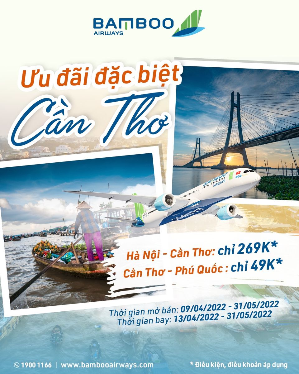 Bamboo Airways tung ưu đãi giá đặc biệt chỉ từ 49.000 đồng cho các đường bay Cần Thơ - Ảnh 2.