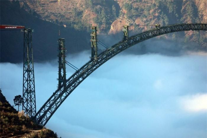 Chưa xây xong, cây cầu cao nhất thế giới tại Ấn Độ đã gây bão mạng xã hội - Ảnh 5.
