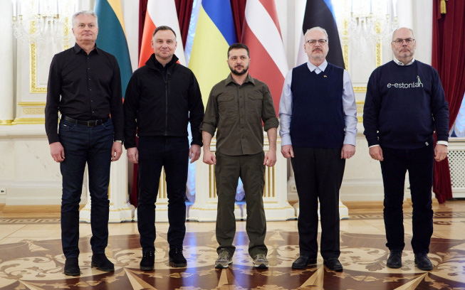 Đến thăm Ukraine, 4 vị tổng thống châu Âu lên tiếng chỉ trích Nga
