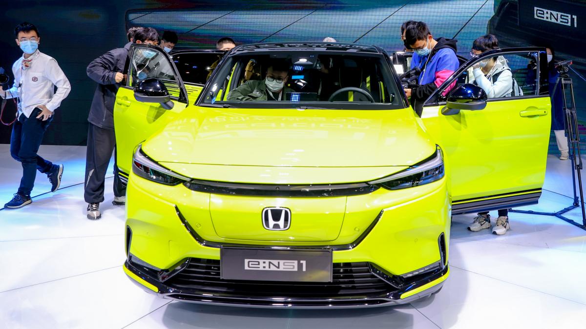 Chiến lược này đánh dấu một sự thúc đẩy để Honda giành chỗ đứng trong thị trường xe điện đang phát triển nhanh. Ảnh: @AFP.