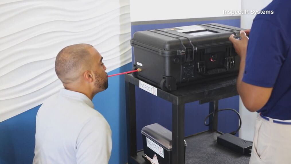 InspectIR Systems and FDA say the device, called InspectIR Covid-19 Breathalyze, is 