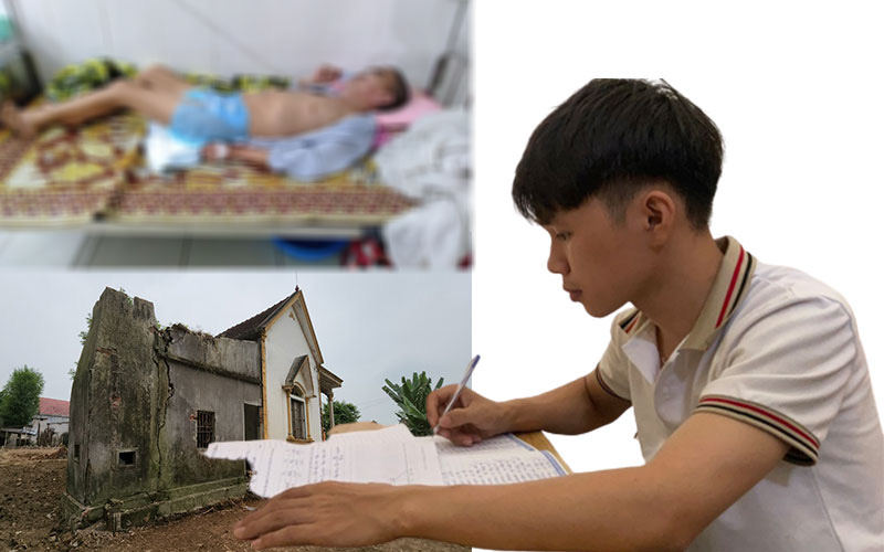 Hà Tĩnh: Mồ côi mẹ, bố bệnh nặng, nam sinh nguy cơ thất học