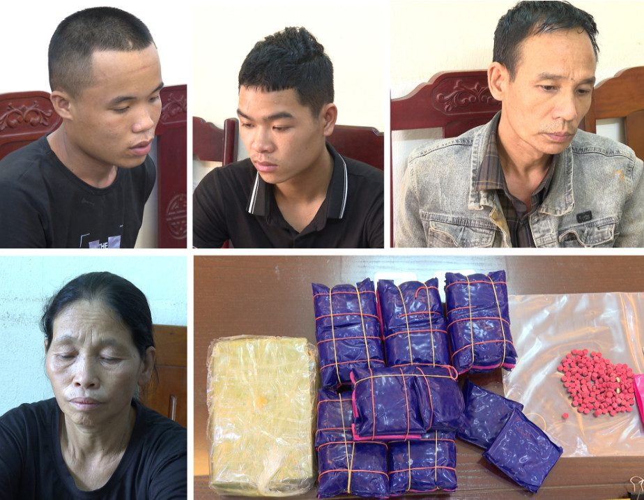 Thanh Hóa: Bắt 4 nghi phạm chuyên vận chuyển hồng phiến, heroin qua biên giới - Ảnh 1.