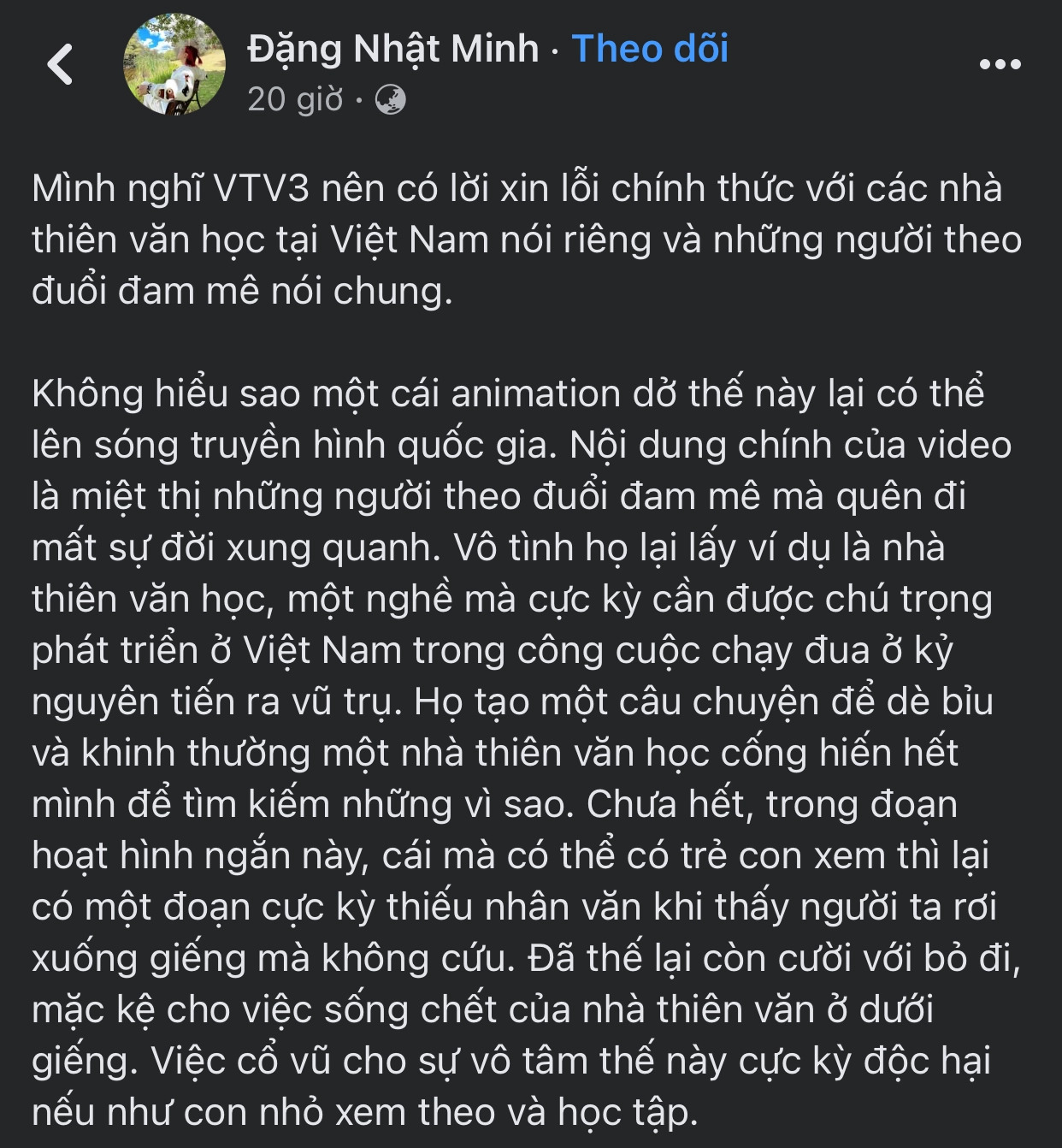 “Quà tặng cuộc sống” phát nội dung xúc phạm các nhà thiên văn học, VTV nói gì? - Ảnh 2.