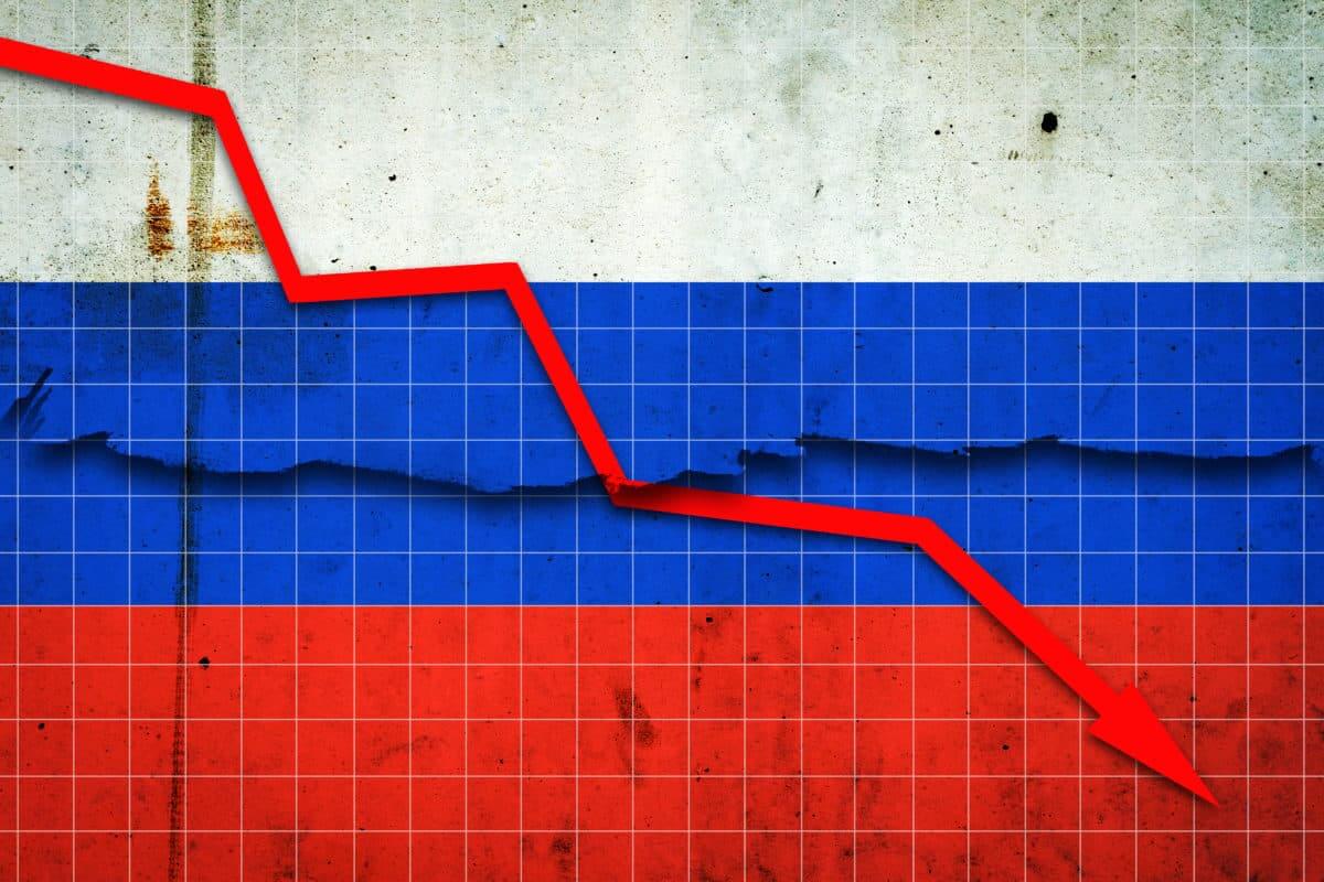 Nền kinh tế Nga đang trên đà suy giảm mạnh nhất trong ba thập kỷ trong bối cảnh các lệnh trừng phạt ngày càng gia tăng. Ảnh: @AFP.