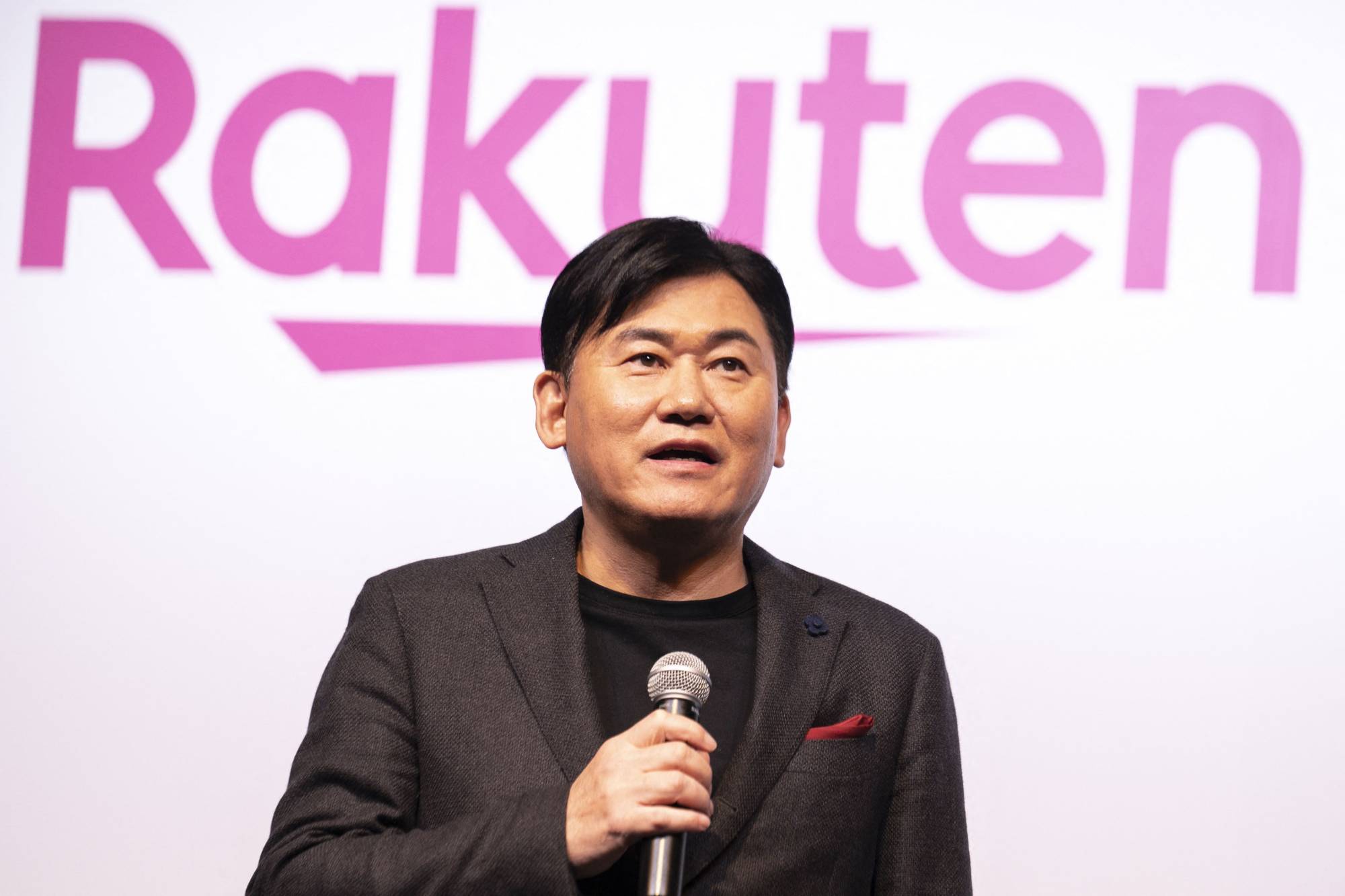President and CEO of Rakuten Corporation Hiroshi Mikitani.  Photo: @AFP.