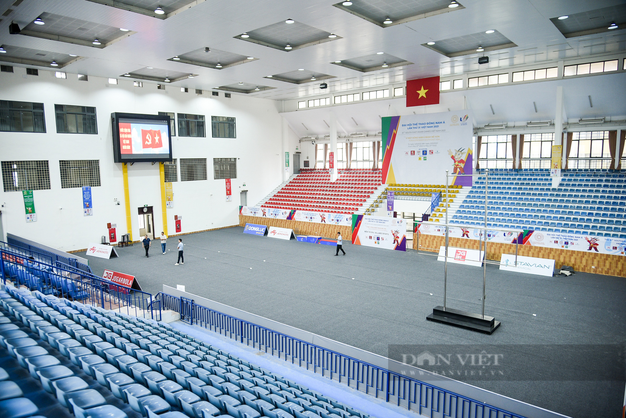 Nhà thi đấu quận Hà Đông sẵn sàng cho việc tổ chức thi đấu môn Billiards tại SEA Games 31 - Ảnh 7.