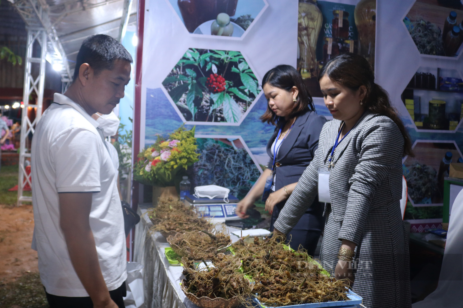Phiên chợ sâm Ngọc Linh được tổ chức lần đầu ở Kon Tum thu về khoảng 30 tỷ đồng - Ảnh 1.