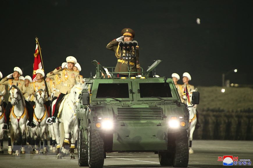 Hình ảnh lễ duyệt binh của Triều Tiên ở Quảng trường Kim Nhật Thành  - Ảnh 6.