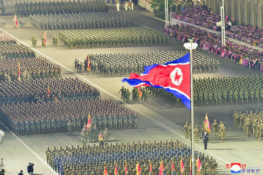Hình ảnh lễ duyệt binh của Triều Tiên ở Quảng trường Kim Nhật Thành  - Ảnh 8.