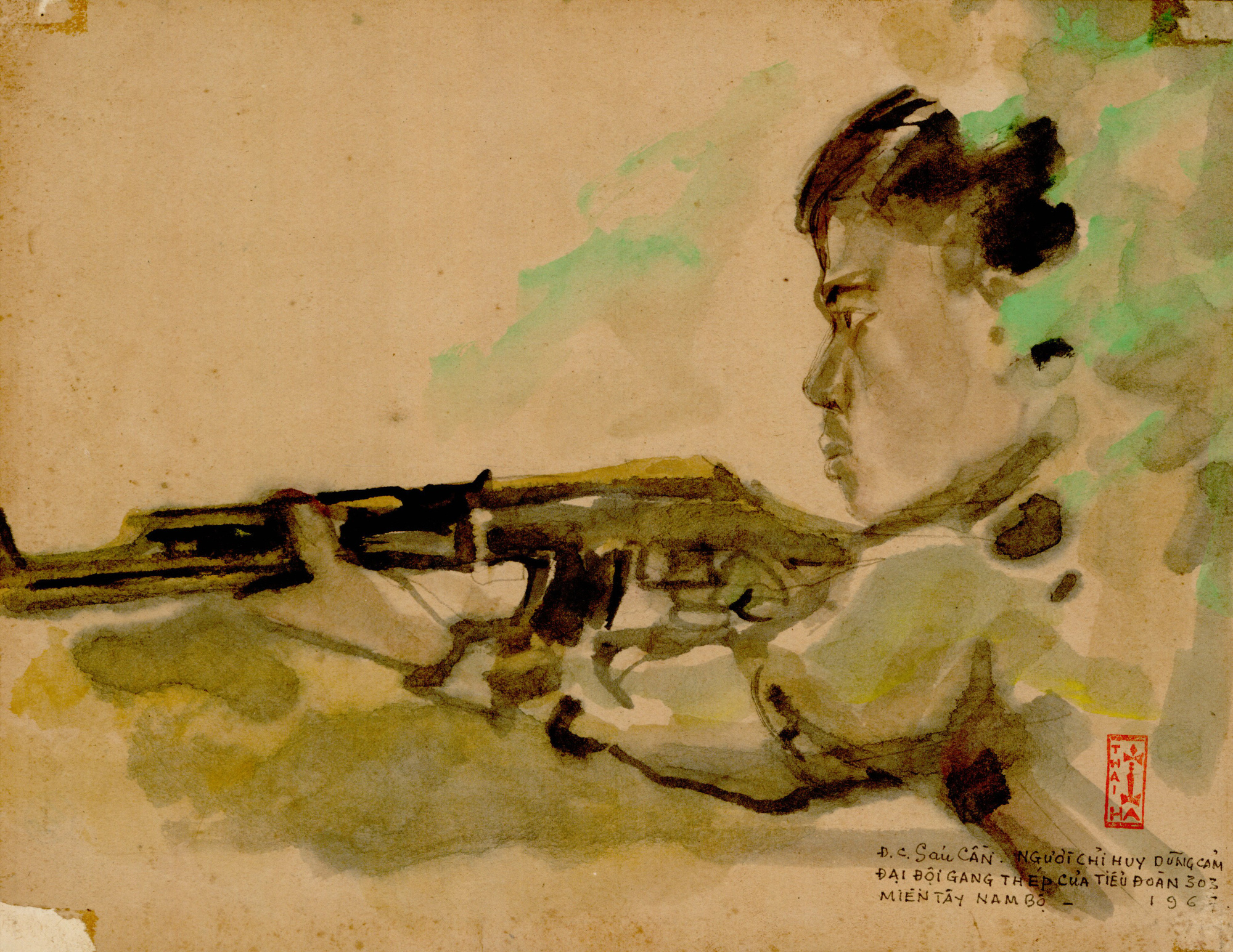 70 bức ký họa tái hiện chân thực và xúc động về kháng chiến miền Nam - Ảnh 4.