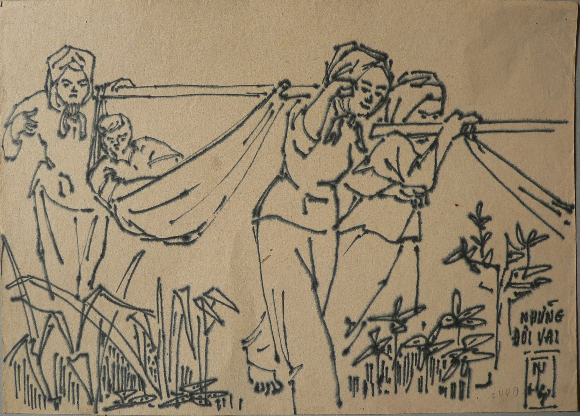 70 bức ký họa tái hiện chân thực và xúc động về kháng chiến miền Nam - Ảnh 1.