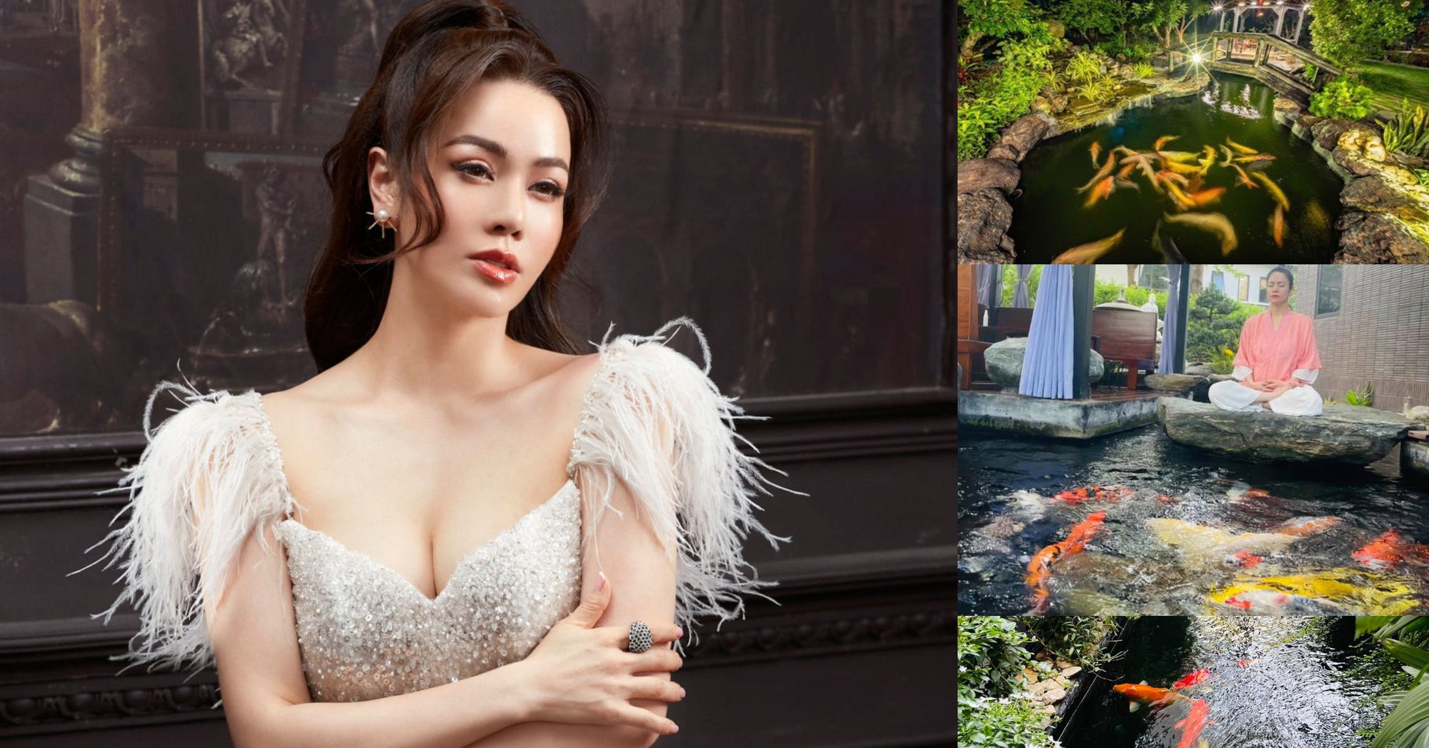 Nhat Kim Anh’s beautiful house and a series of Vietnamese stars are true to the “underground giants” standard with a billion-dollar Koi aquarium