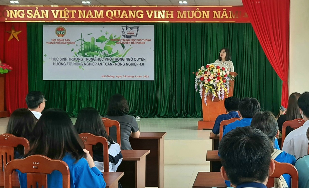 Hội ND Hải Phòng: Phối hợp với trường THPT Ngô Quyền tổ chức cho học sinh trải nghiệm tìm hiểu về sản xuất nông nghiệp - Ảnh 5.