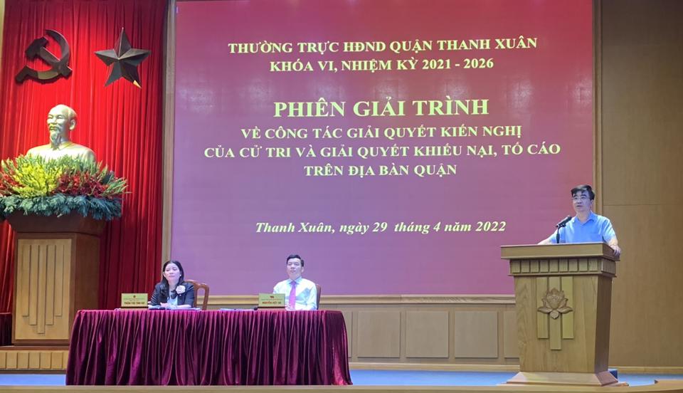 Quận Thanh Xuân: Giám sát trọng tâm, trọng điểm kết quả giải quyết khiếu nại tố cáo - Ảnh 2.