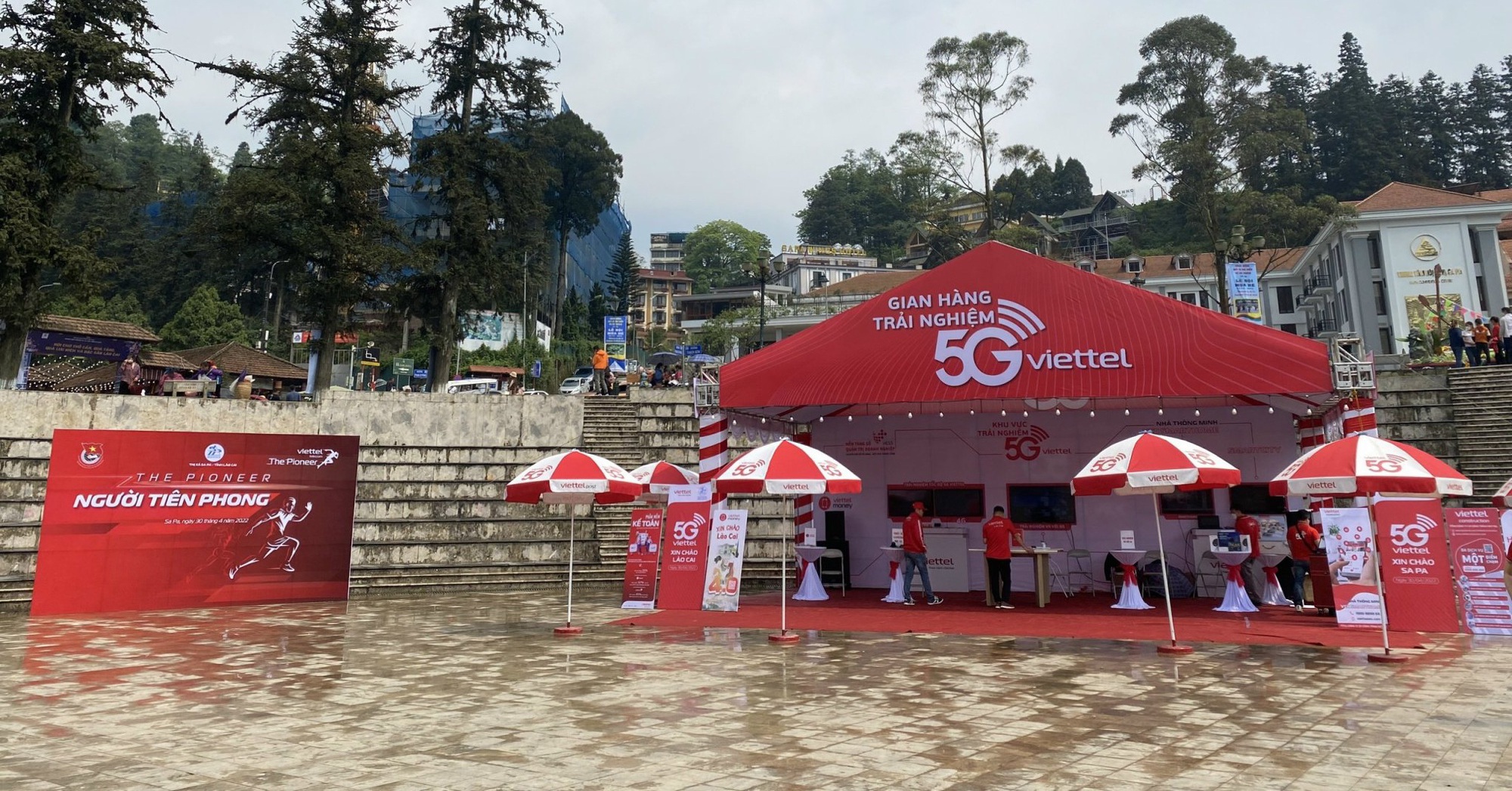 The first operator to broadcast 5G services in Lao Cai