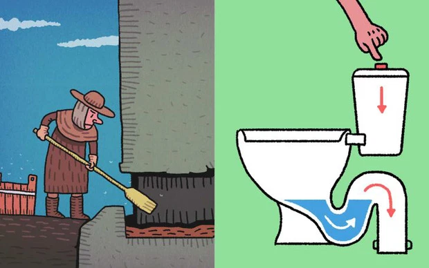 10 sự thật &quot;rùng rợn&quot; về cách người xưa tắm rửa và đi toilet - Ảnh 8.