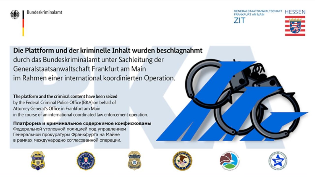 Các nhà điều tra cho biết họ đã đóng cửa các máy chủ của Đức cho Hydra, một thị trường darknet của Nga được sử dụng để bán ma túy, tài liệu giả mạo, dữ liệu bị chặn và các dịch vụ kỹ thuật số bất hợp pháp khác. Ảnh: @AFP.