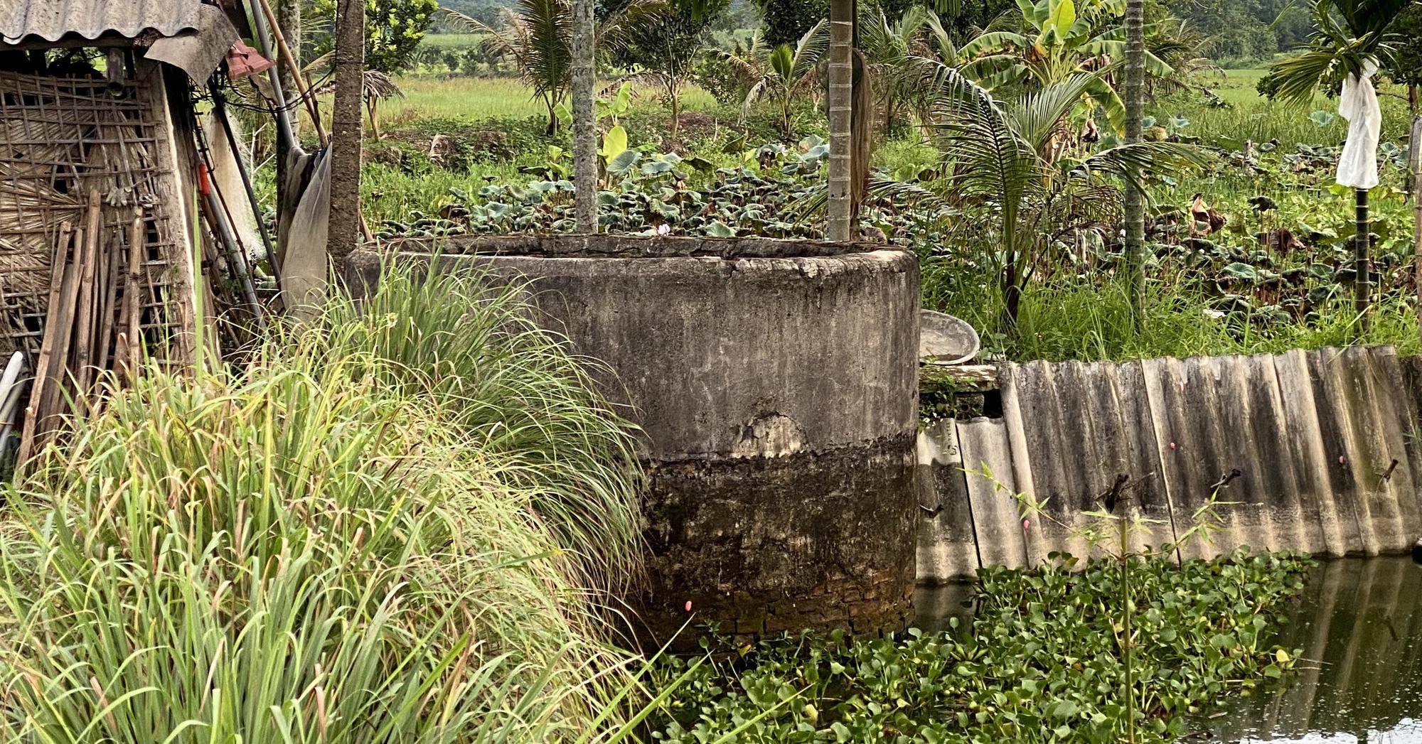 The village well where the memory of a “burdened” time is kept