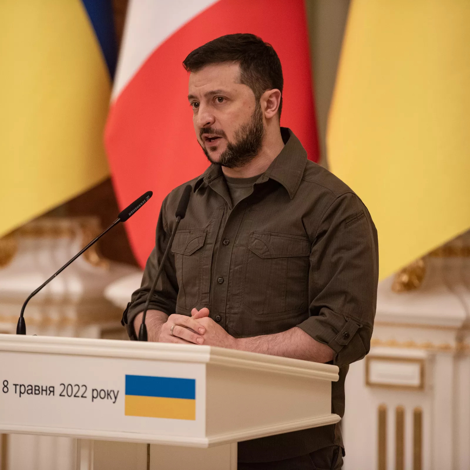 Tổng thống Ukraine, Volodymyr Zelensky đã kêu gọi cộng đồng quốc tế gây áp lực buộc Nga chấm dứt phong tỏa các cảng trên Biển Đen của nước ông để cho phép xuất khẩu lúa mì, và ngăn chặn cuộc khủng hoảng lương thực toàn cầu. Ảnh: @AFP.