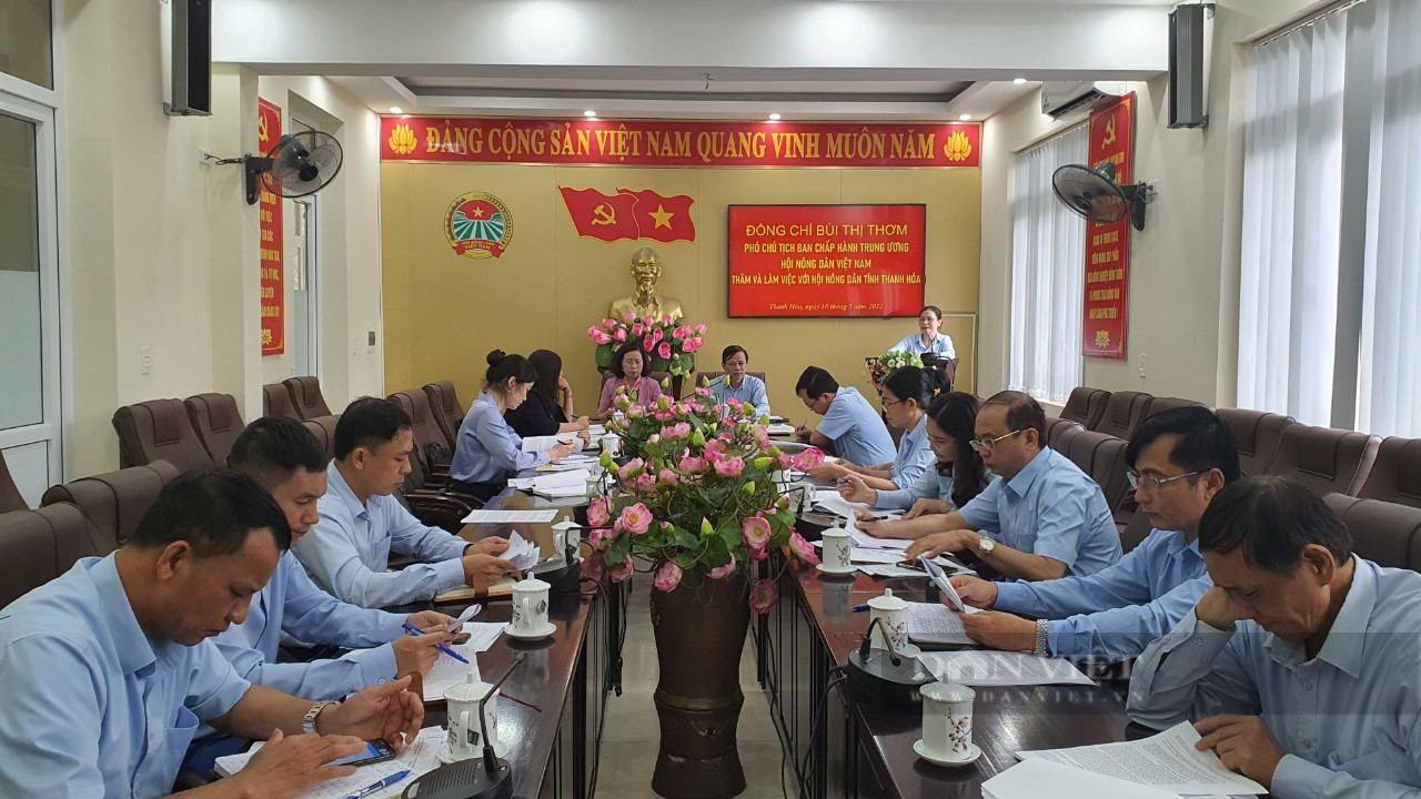 Phó Chủ tịch Hội Nông dân Việt Nam Bùi Thị Thơm kiểm tra công tác Hội và phong trào nông dân tại Thanh Hóa- Ảnh 1.