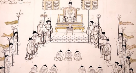 Which character sent false intelligence that caused Lord Nguyen to be defeated by Lord Trinh?