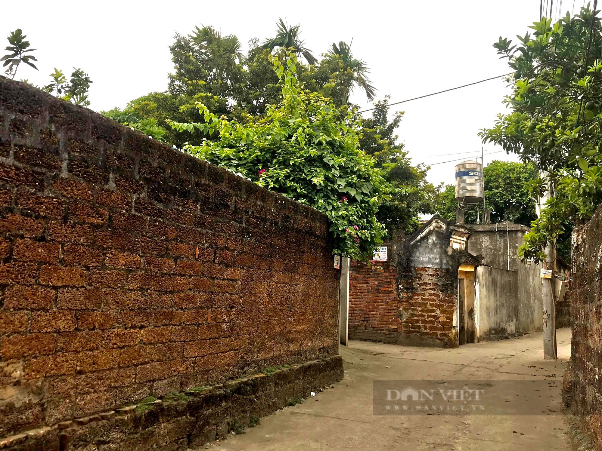 Độc đáo bức tường bằng đá ong hàng trăm năm tuổi ở làng cổ Yên Trường  - Ảnh 2.