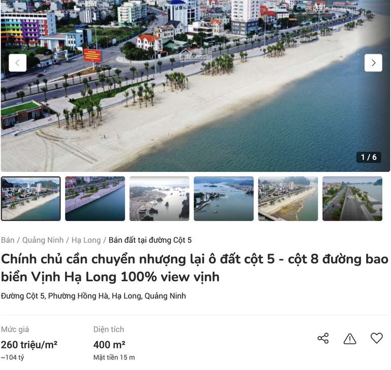 Bất động sản &quot;phố nhà giàu&quot; Hạ Long được &quot;thổi giá&quot; lên tới trăm tỷ đồng - Ảnh 2.