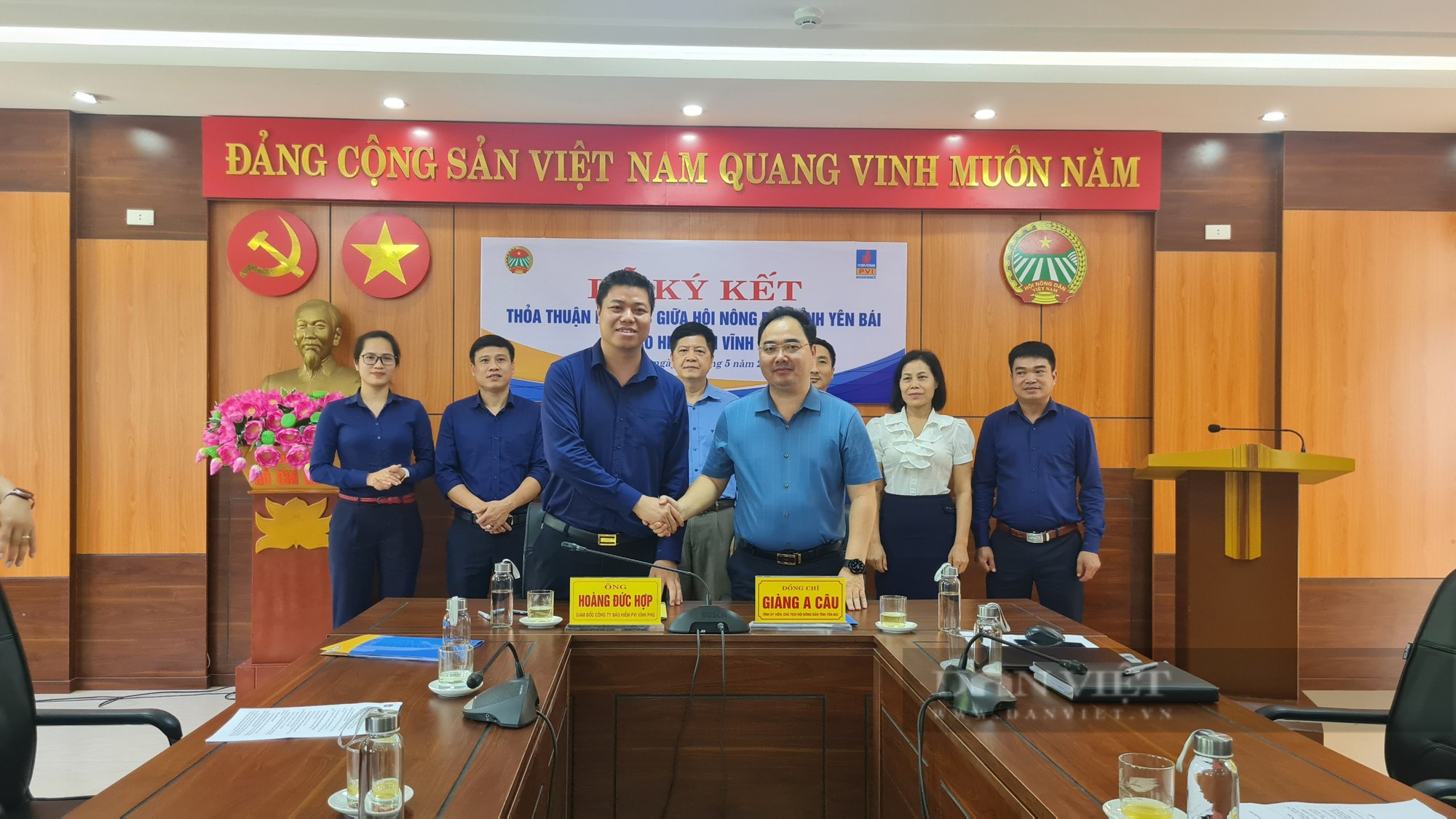 Hội nông dân Yên Bái và Công ty Bảo hiểm PVI Vĩnh Phú ký thỏa thuận hợp tác - Ảnh 3.