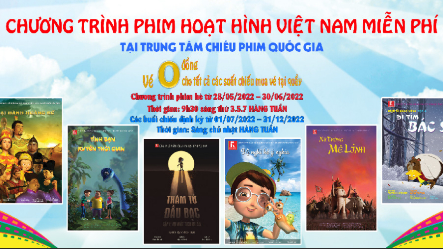 Hé lộ lịch chiếu phim hoạt hình miễn phí cho thiếu nhi dịp hè 2022